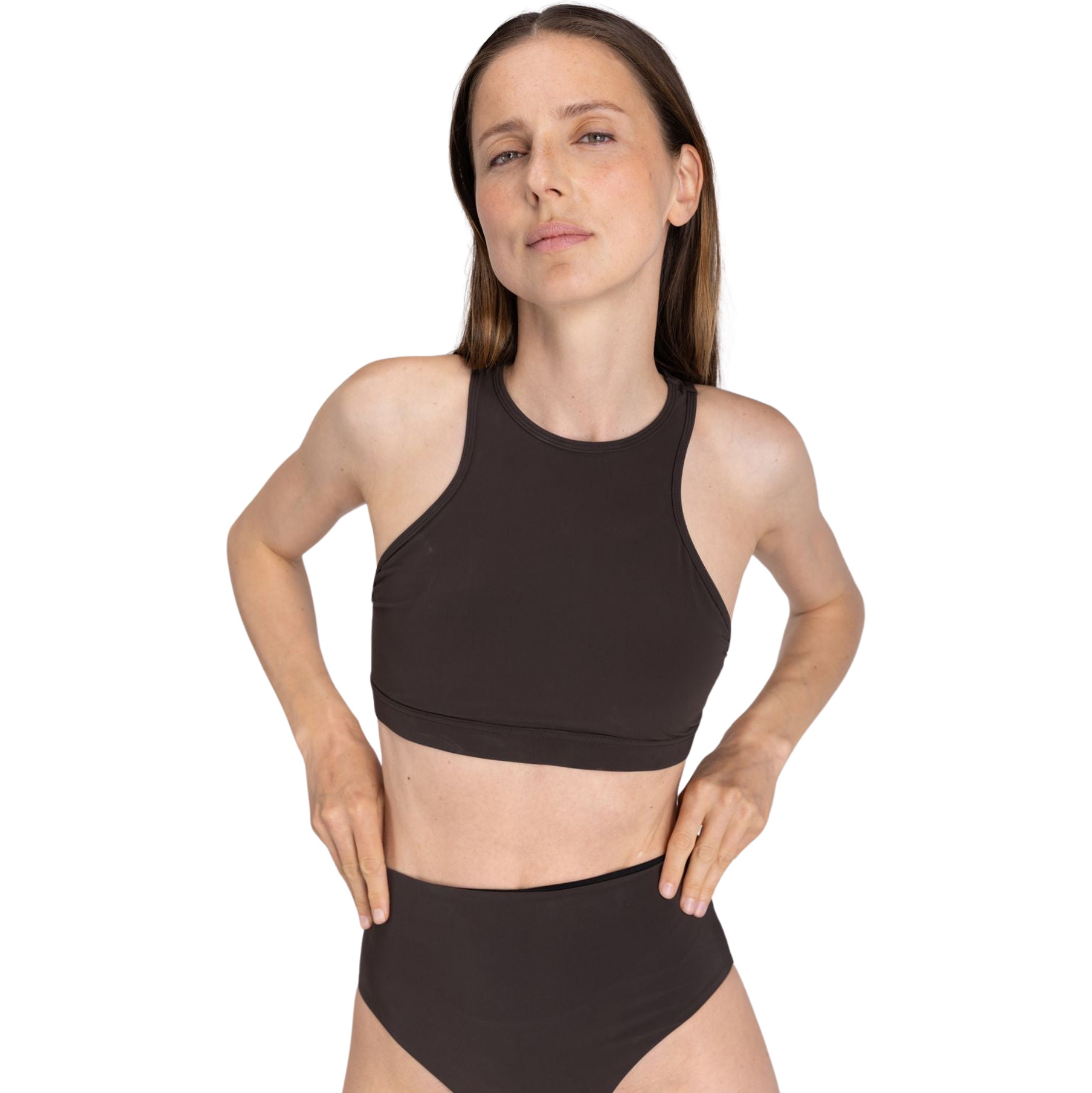 2026 Wallien Womens Bikini Bottom High Waist 102036001 - Coffee